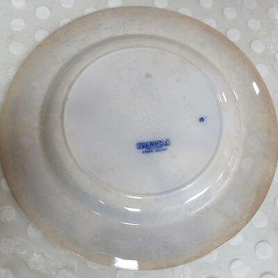 Antique Ivanhoe Flow Blue Plate Wedgwood Etruria England