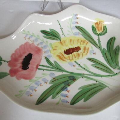 Vintage Blue Ridge Leaf Tray 10" x 7"