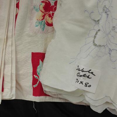Lot 100 Vintage table wares, linens, cloths, Japanese