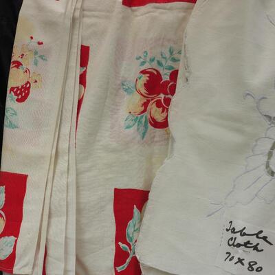 Lot 100 Vintage table wares, linens, cloths, Japanese
