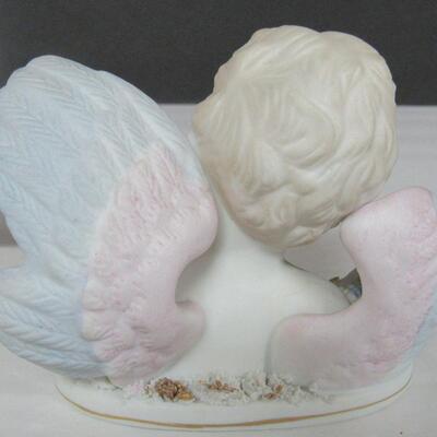 Vintage Lefton Bisque Angel bust Figurine