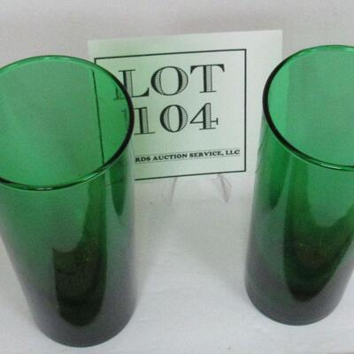 2 Tall Forest Green Lemonaid Tumblers