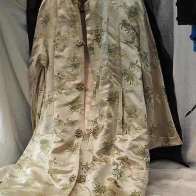 Lot 102 Silk  Chinese Vintage long coat over 60 years old