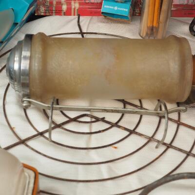 Lot 103 Rustic metal and lights
