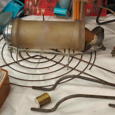 Lot 103 Rustic metal and lights