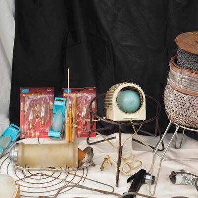 Lot 103 Rustic metal and lights