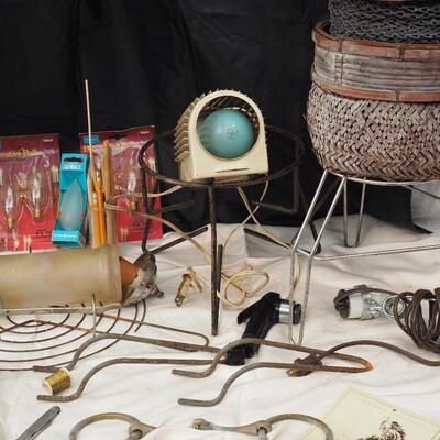 Lot 103 Rustic metal and lights