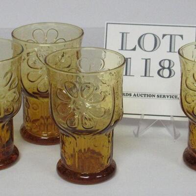 MCM Mod Juice Glasses Amber Daisy Design