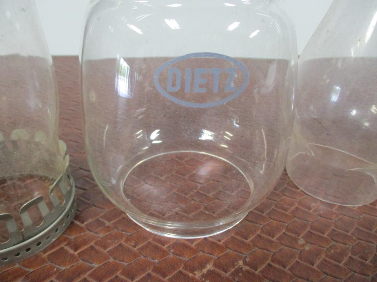 Lot 16 Hurricane Glass Lamp Shades