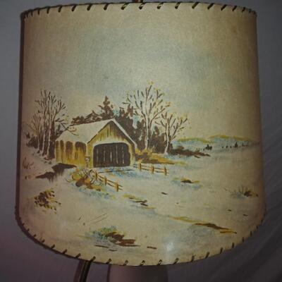 Painted shade lamp