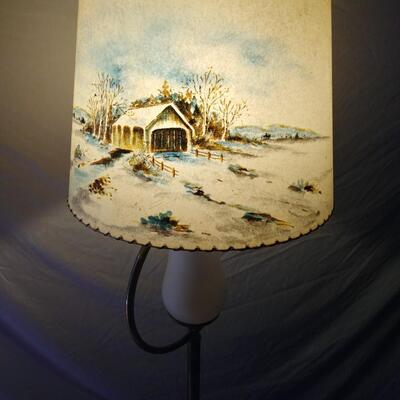 Painted shade lamp