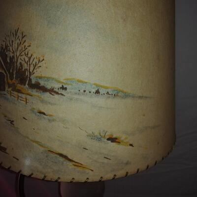 Painted shade lamp