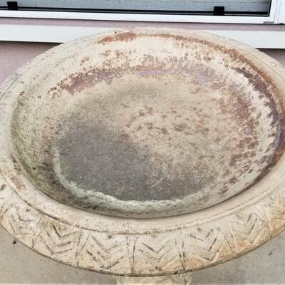 Lot #307  Vintage Concrete Bird Bath - two pieces