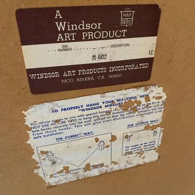 Large vintage Windsor products mirror
