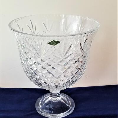 Lot #320  Oversized Centerpiece Crystal Bowl - Shannon Crystal