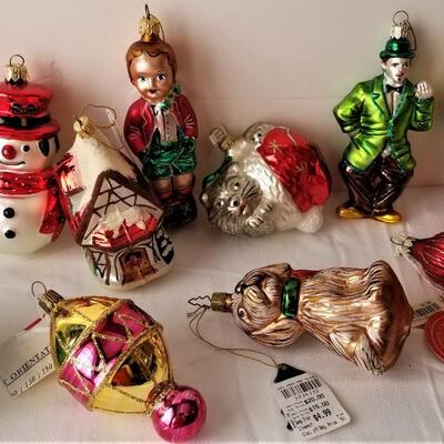 Lot #332  Lot of Contemporary Mercury Glass Christmas Ornaments