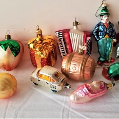 Lot #339  Lot of Contemporary Mercury Glass Christmas Ornaments