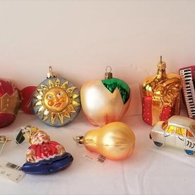 Lot #339  Lot of Contemporary Mercury Glass Christmas Ornaments