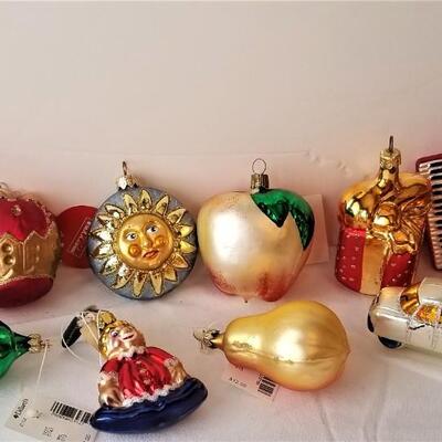 Lot #339  Lot of Contemporary Mercury Glass Christmas Ornaments
