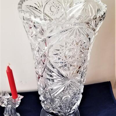 Lot #345  Crystal Vase, Decanter, 2 Marquis Waterford Angels