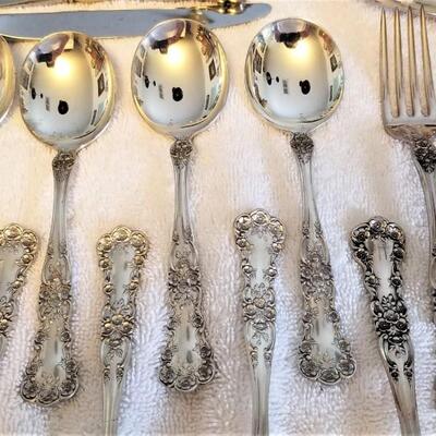 Lot #348  Sterling Silver Flatware Set - Gorham "Buttercup"