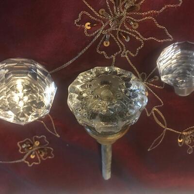 Lot 48:  Party Lite, Antique Crystal Knobs, and More