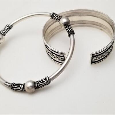 Lot #354  Two Sterling Silver Bracelets