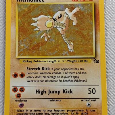 Pokémon Card, Hitmonlee, 1st Edition