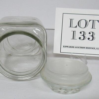 Small Clear Glass Canister Apocathary Jar