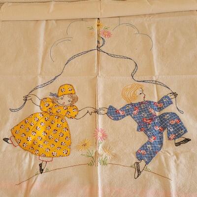 Lot 13: Vintage Linen (small picnic Tablecloth size)