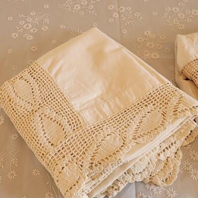 Lot 16: (2) Medium Rectangle Handmade Tablecloths