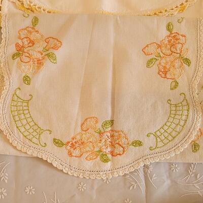 Lot 24: Vintage Handmade Table Runners