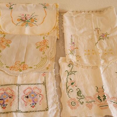 Lot 24: Vintage Handmade Table Runners