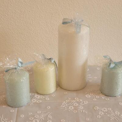 Lot 37: (4) Beaded Candles