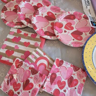 Lot 40: Disposable Tablecloths, Plates, Napkins and Birthday Decorations 