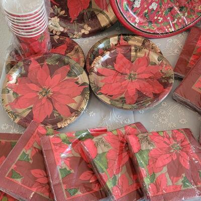 Lot 42: Disposable Cups, Napkins, Plates and Table Runners