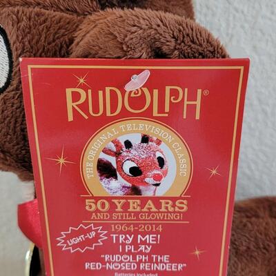 Lot 45: Animated Rudolph and Gund Aspen Reindeer 
