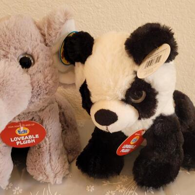 Lot 49: New Musical Puppy Puppet, Elephant & Panda Plushies 