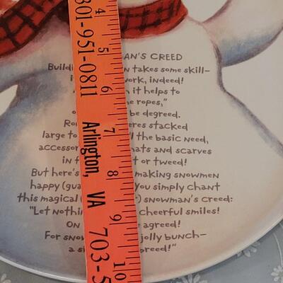 Lot 61: (6) Snowman Plates