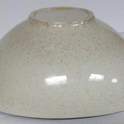 Large Red Wing Bowl MCM Speckled Glaze