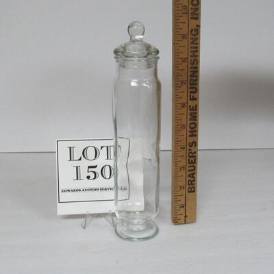 Tall Thin Apothecary Jar, Unmarked