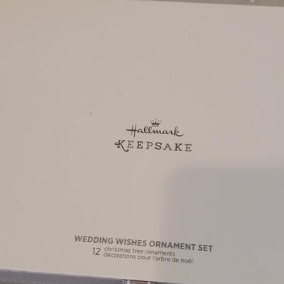 Lot 71: New Hallmark Wedding Memory Book, Guest Book, Bridal Invitations, Gift Card Holder, Rose Petals and Christmas Ornaments 