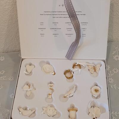 Lot 71: New Hallmark Wedding Memory Book, Guest Book, Bridal Invitations, Gift Card Holder, Rose Petals and Christmas Ornaments 