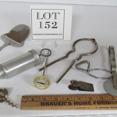 Lot of Kitchen Utensils, Thermometer, Decorator Set, Berry Picker, More