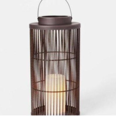 Threshold Vertical Weave LED Battery Operated Outdoor Lantern 15” Diameter