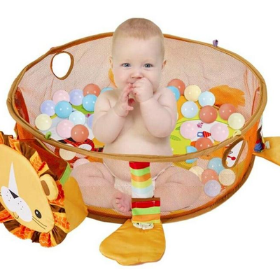 Koning Kids Stimulating Baby Play Mat - 3 in 1 Baby Gym with 4 Hanging