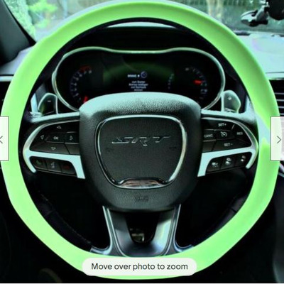 FH Group Travel Brite Silicone Steering Wheel Cover - Bright Green