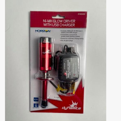 Ni-MH Glow Driver w USB Charger Horizon Hobbies