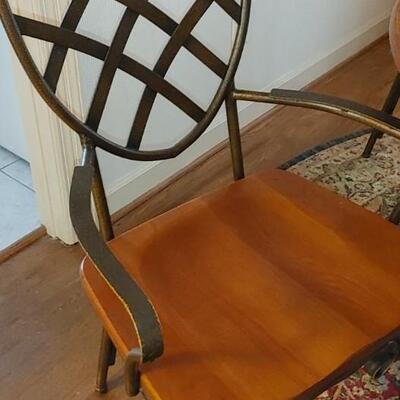 #1 Keller Ornate Wood & Wrought Iron Table & Chairs