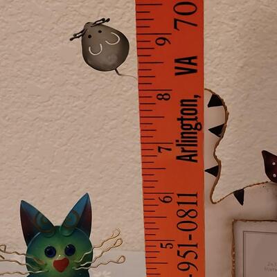 Lot 85: (2) Metal Cat Deco & a Cat Picture Frame 